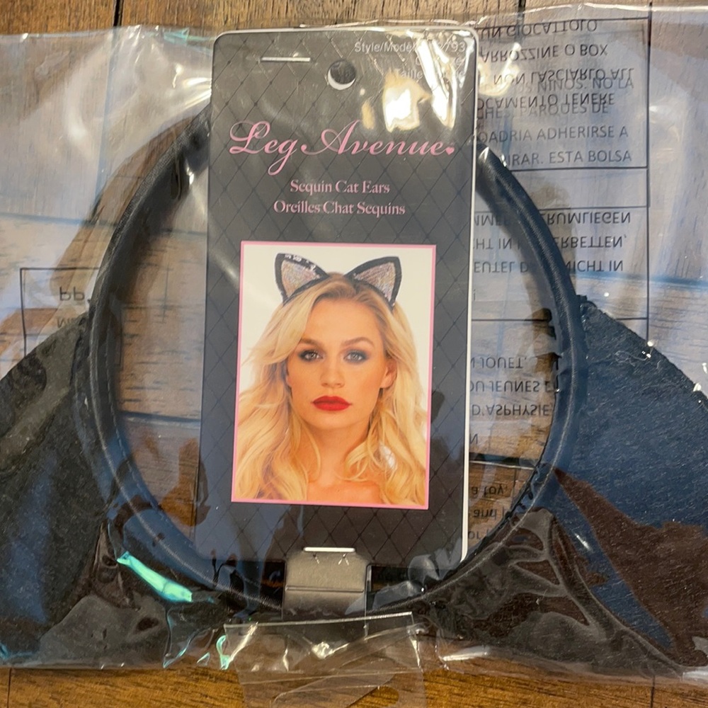 Sequins cat ears headband